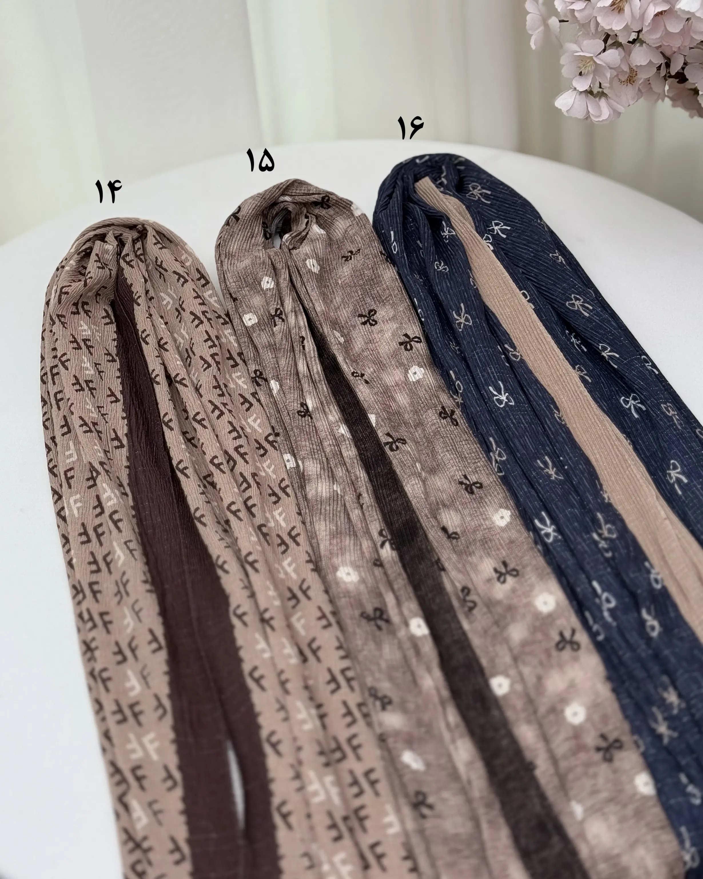 شال دخترانه لمه چاپی